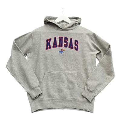 Stadium Athletic Kansas Jayhawks Kinder 14/16 Hoodie grau Sweatshirt Varsity K182