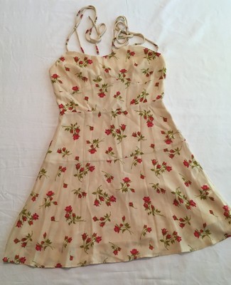 New NLW Current Fashions Women's Spaghetti Strap Pink Floral Dress,  Medium
