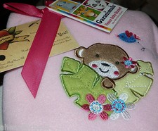 GARANIMALS BLANKET PINK JUNGLE MONKEY BIRD LEAVES FLOWERS FLEECE SOFT SWADDLE