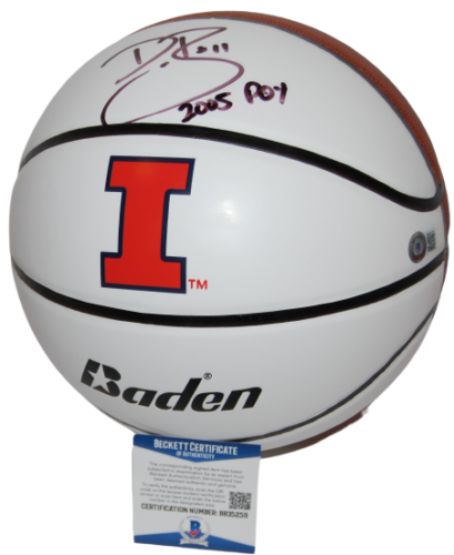 DEE BROWN signed (ILLINOIS FIGHTING ILLINI) Logo basketball ball BECKETT BB35259 - Picture 1 of 1