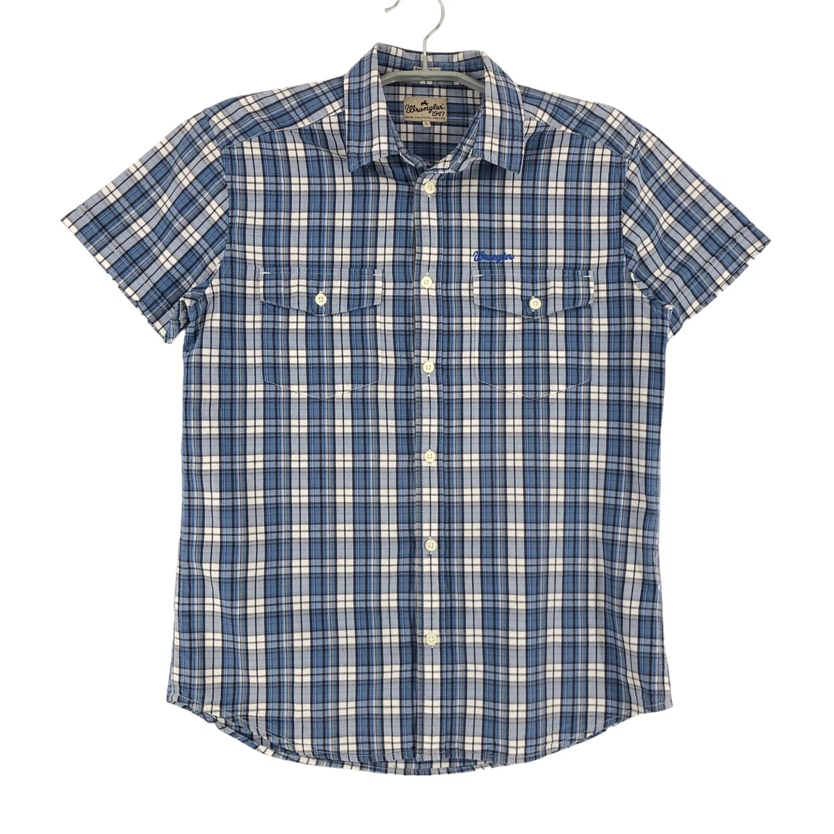 Wrangler Camicia Da Uomo Iconic Denim Regular Fit Snap Button, Blu - Foto 4