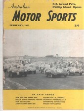 Australian Motor Sports 1957 Feb Triumph TR3 Aston Martin DBR1 T Model Ford 1923