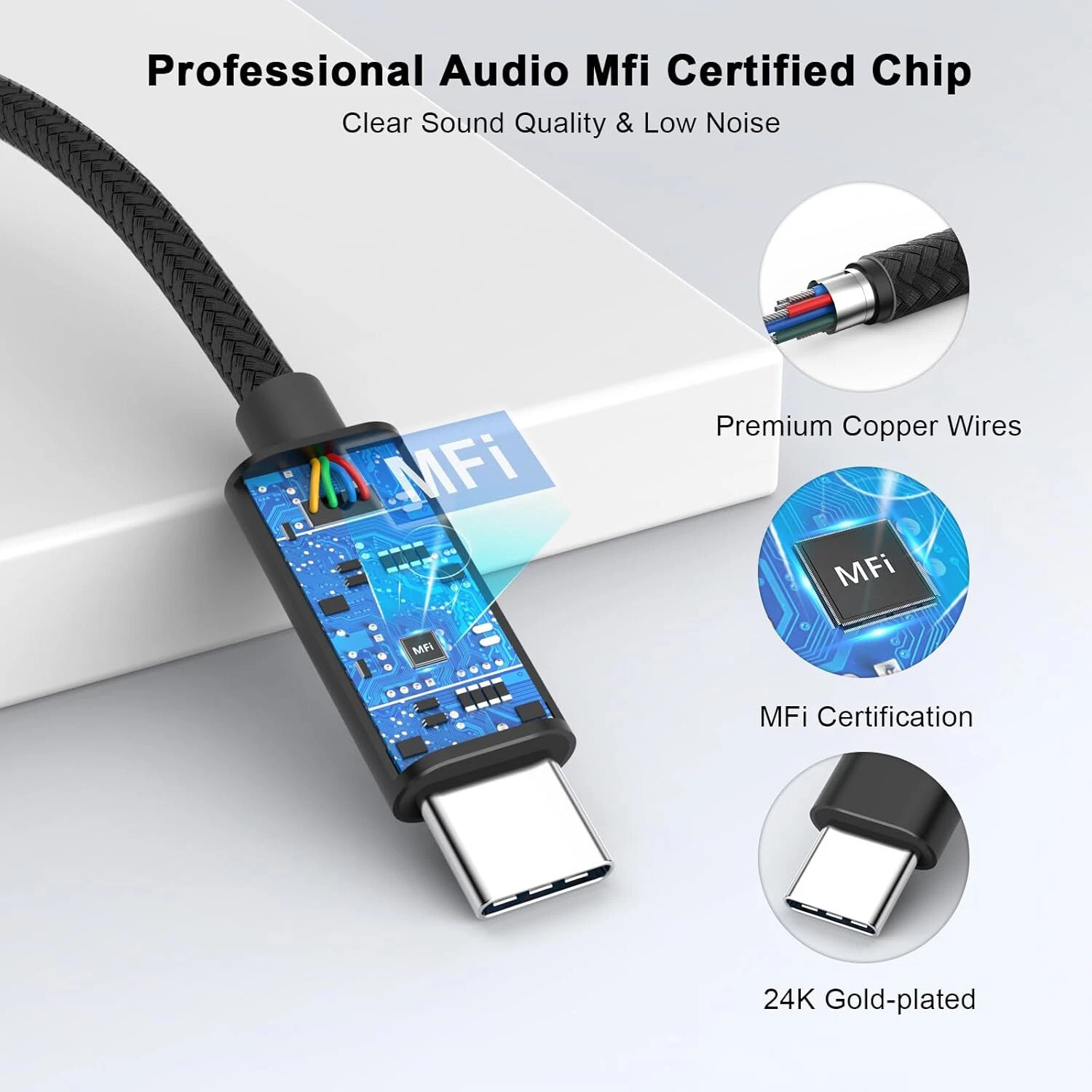 Aux Cable USB Type C To 3.5mm For Samsung IPhone Car Stereo Audio Adapter Jack_voghion.com