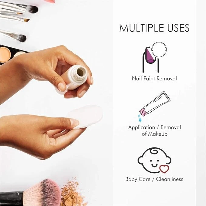 Tulipanes 50 almohadillas de algodón facial redondas en un cierre de cremalle... - Imagen 4 de 4