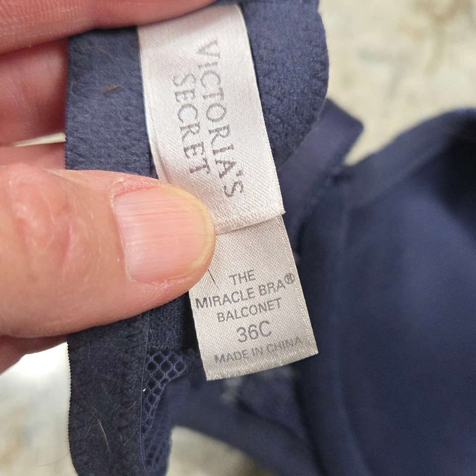 Victoria's Secret Balconet Bra Lingerie Set Sequin Ruffle Trim 36C M - Image 3 of 4