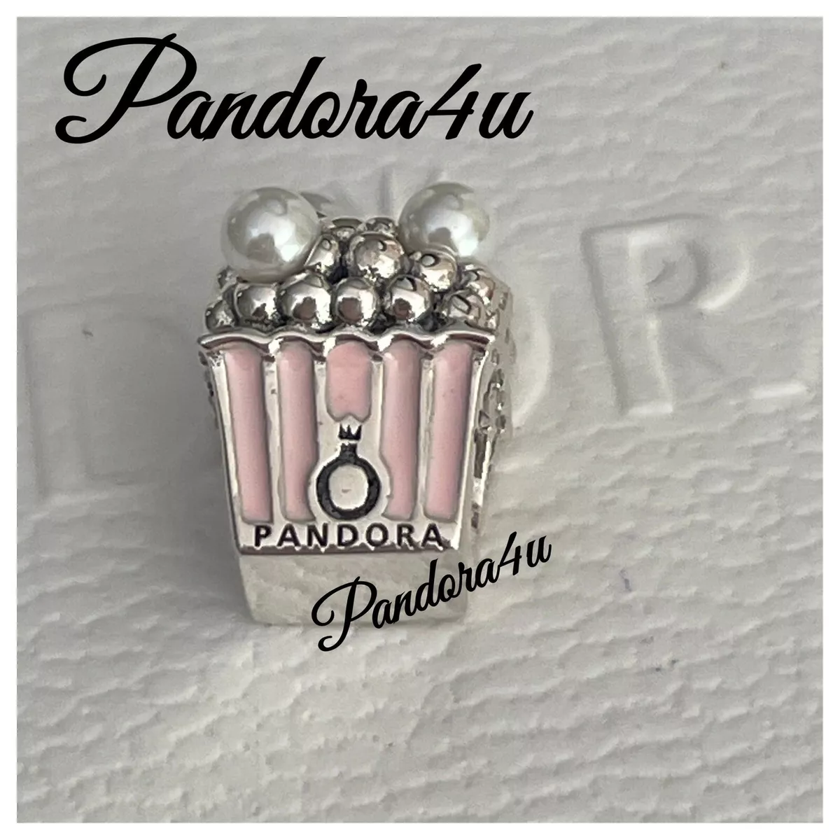 AUTHENTIC S925 ALE PANDORA POPCORN Charm NEW WITH TAGS AND FOLDABLE PANDORA  BOX