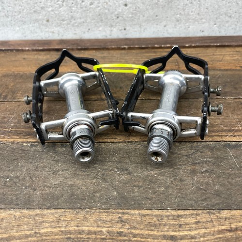 Vintage Campagnolo Record Pedals 1037 1037A Pair 9/16 Patent Italy Black Eroica - Picture 4 of 16