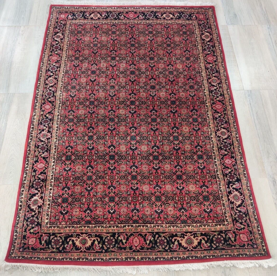 Vintage Oriental Hand Knotted Area Rugs 100% Wool Bidjar Allover 4 x 6 ft Carpet
Opens in a new wind