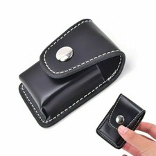 PU Leather Windproof Pouch Case Holder Cigarette Lighter Box With Belt Loop