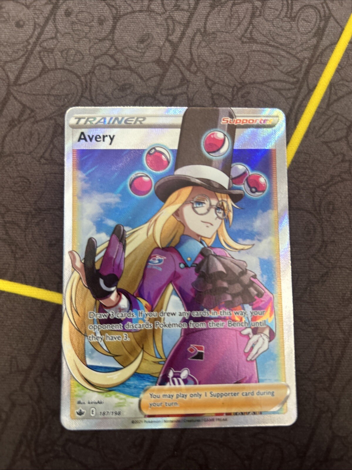 Avery 187/198 Chilling Reign NM Full Art Ultra Rare Pokemon Card