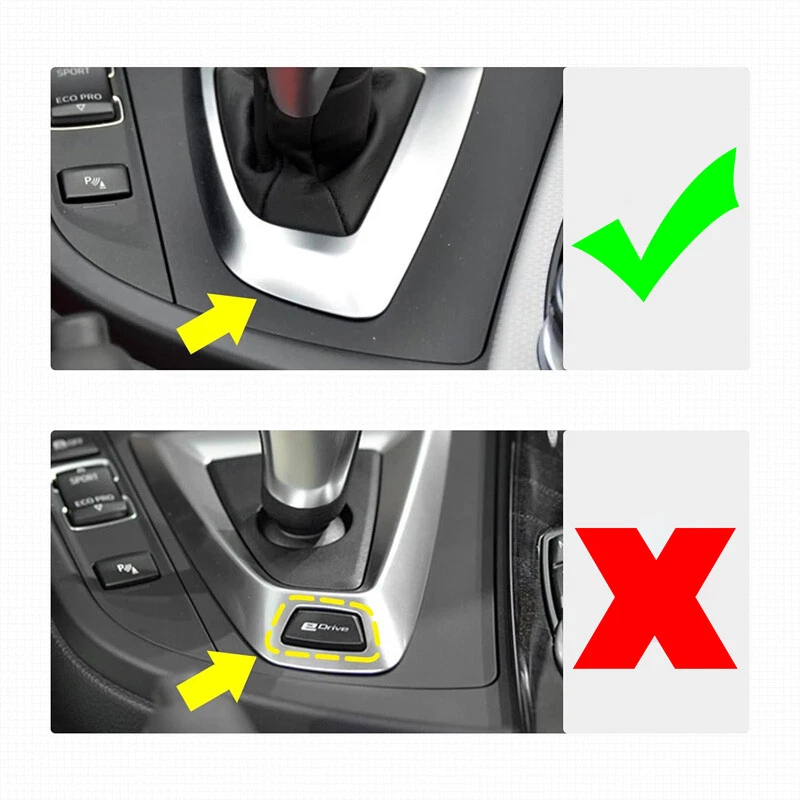 Cubierta de fibra de carbono del panel del cuadro de la perilla de cambio de marchas del coche para BMW F20 F30 F22 F32 F34 Foto 3 de 4