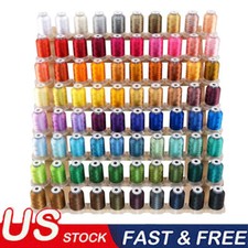 80 Spools Polyester Embroidery Machine Thread Kit 500m Each Tensile Strength New