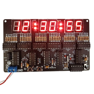 6 Digits DIY Clock Kit DIY Electronic Alarm Clock Soldering Practice Kit w/ Case