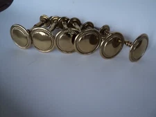 6  Vintage Brass Medallion Round Curtain Tie Backs 4” long 2 /3/8" Diameter
