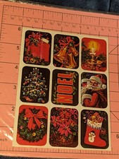 Vintage American Greetings stickers Christmas holiday 1 sheet