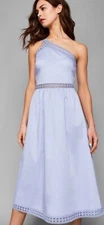 Ted Baker Size 3 Kalle Blue One Shoulder Midi BNWT RRP$399 Stunning!