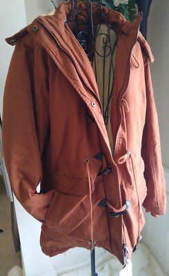 WANTDO Sz LARGE New w/Tags Brown Sherpa Toggle Ski Style Jacket Warm w/ Hood!
