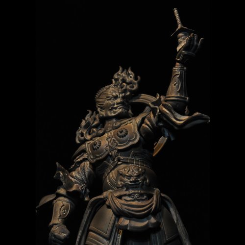 Revoltech Takeya No.001EX Tamonten Wooden Style Edition Kaiyodo Japan