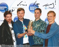 BRITISH ROCK BAND DJANGO DJANGO SIGNED 8X10 PHOTO W/COA DEFAULT ALBUM A