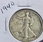 1940 50C Walking Liberty Half Dollar  90% Silver. #1733