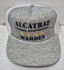 Alcatraz Federal Penitentiary Warden Trucker Snapback Hat Novelty Vintage Prison
