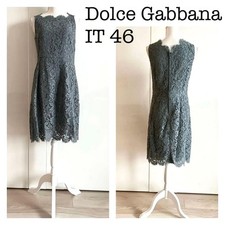 Dolce&Gabbana Women XL Gray Lace Shift Dress Figure-Flattering Elegant Luxury