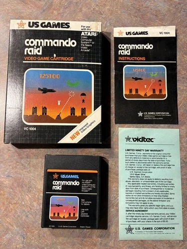 Commando Raid Atari 2600, 1982 Video Computer Game Complete In Box CIB
