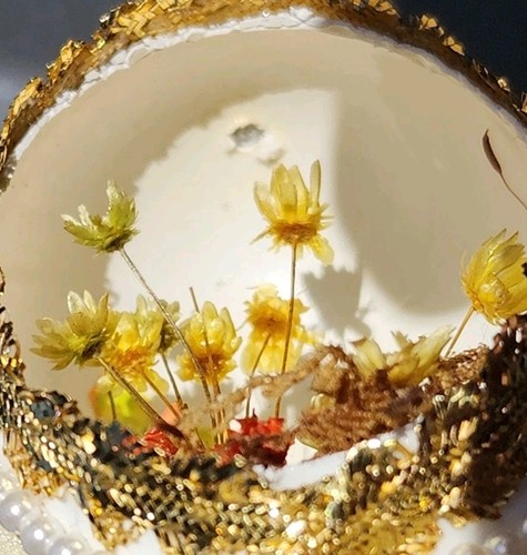 Vntg Hand Crafted Real Egg SPRING Diorama Sugared DECORATED SPRINGTIME ... - Picture 12 of 15