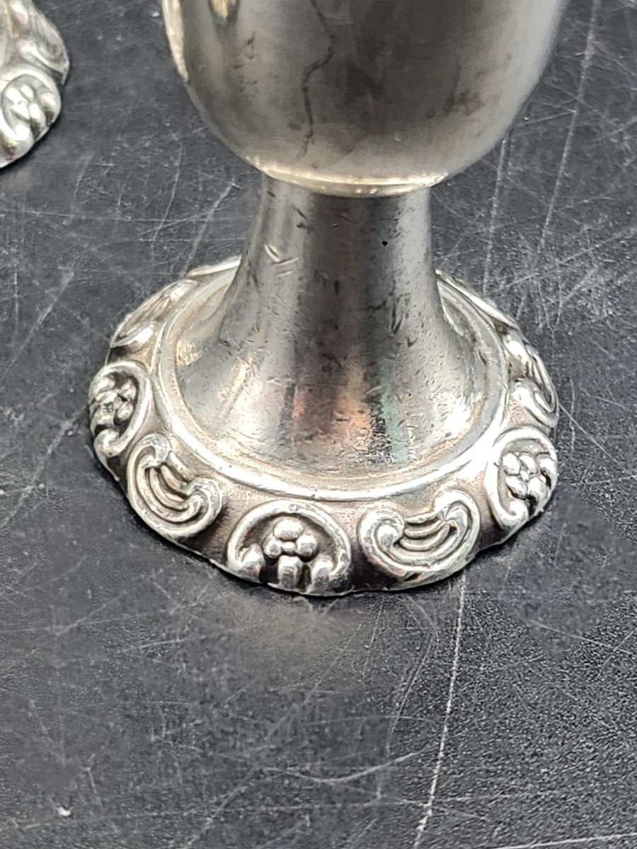 Vintage Set of 6 Wallace Baroque 231 Silver Plate Cordial