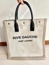 Saint Laurent Noel Tote Bag White Linen Certificate Included Used