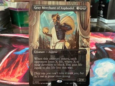 Gray Merchant of Asphodel (Halo Foil) -Foil Near Mint MTG