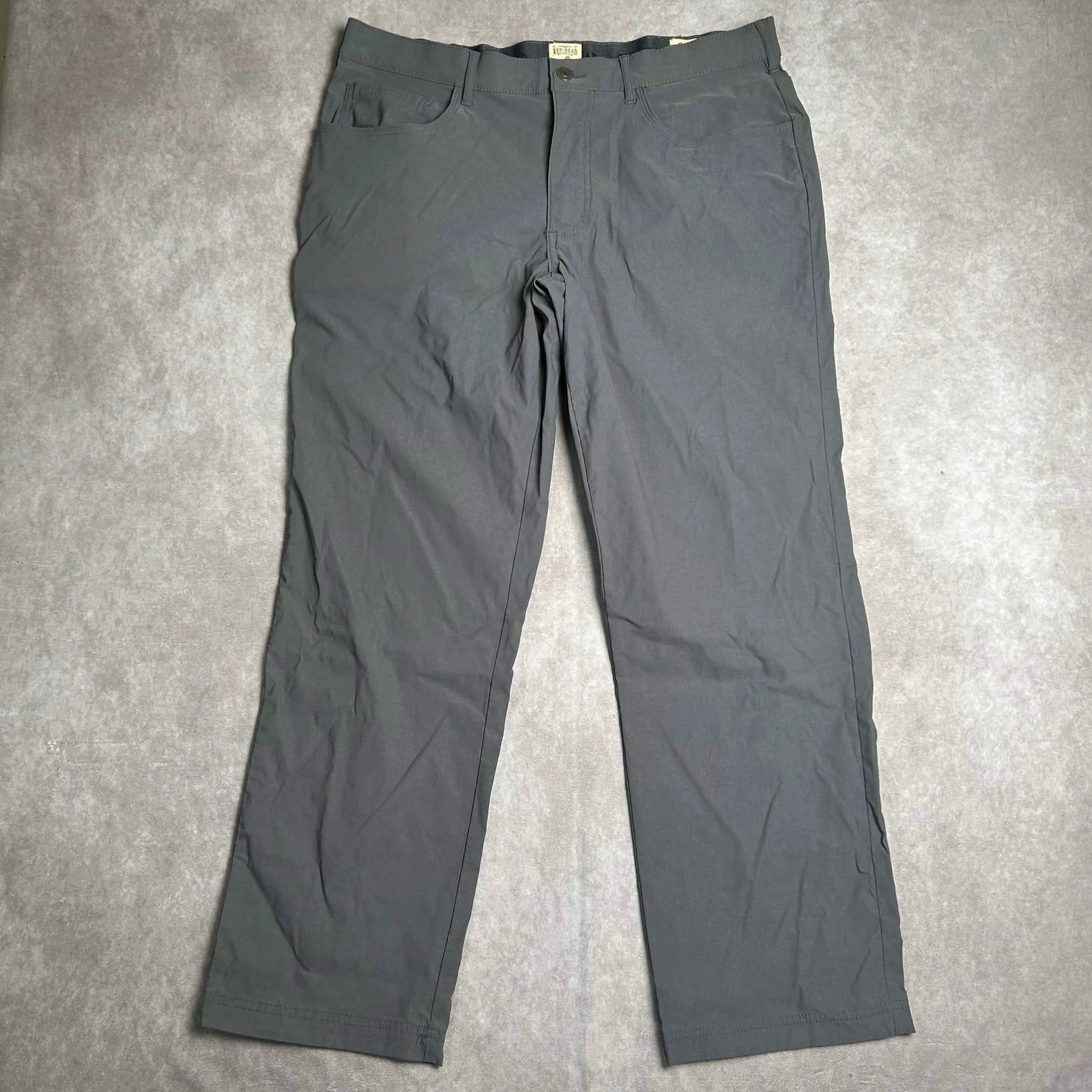 RedHead Mens 38x30 Utility Performance Pants Gray Stretch Nylon Hiking Outdoor