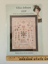 Hands Across the Sea Samplers ELIZA JOHNSON 1828 Counted Cross Stitch Pattern