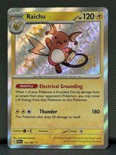 Raichu 132/091 Shiny Rare Holo Pokemon Card Paldean Fates Scarlet Violet 2024 NM on eBay