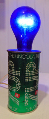 Vintage FLECO 7-Up Soda Can Light 1970s Pop Art WORKS