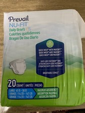Prevail Nu-Fit Adult Daily Briefs Maximum Absorbency Large Size 20 count