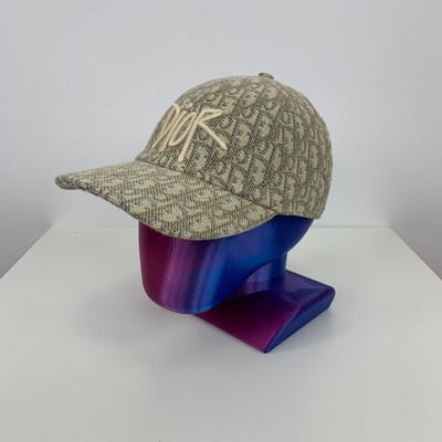 Dior Oblique Monogram Logo Pattern Cotton Canvas Baseball Cap Hat