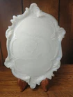 Vintage Antique Dithridge OPALINE White Milk Glass Dresser Vanity Tray Trinket