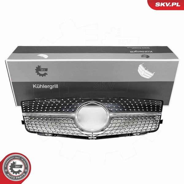 Esen SKV KüHlergrill KüHlergitter Silber FüR Mercedes-Benz Glk-Klasse X204-image