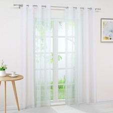 Gardinen Stores mit Ösen Vorhänge Transparent Voile Dekoschals Wohnzimmer Modern