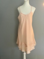 VALERIE STEVENS WOMEN'S EMBROIDERED SLIP DRESS SIZE: M PEACH NIGHT DRESS