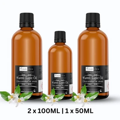 FRESHSKIN 250ml Neroli Light Essential Oil - 100% Pure, Certified & Natural - Aromatherapy