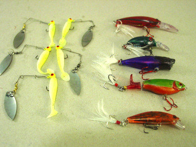 5 Ultra lite Jig spinners plus 5 ultra lite hard baits new Lot F9