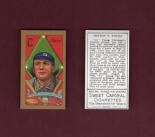 1911 Gold Border: CY YOUNG, Cleveland Naps/Indians & HOF | T205 REPRINT card