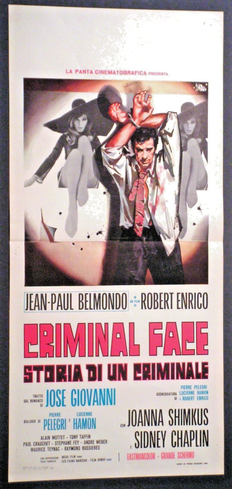 Locandina originale film Criminal Face - Storia di un criminale (1968) - Regia di Robert Enrico