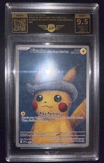 Carte pokémon Pikachu Van Gogh with grey felt hat SVP 085 gradée 9.5 Mint