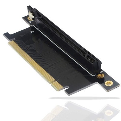 Pci-E 16x Riser CardPCI Express 3.0 16X Extension Cable 90 Degree High Speed ...