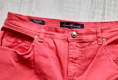 Damen Capri Hosen Gloria Vanderbilt Capri Jeans GR.38/40 korallenrot top Zustand