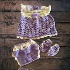 0/3m Handmade Crochet Outfit