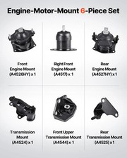Engine Motor Mount and Transmission Mount Kit Replacement, Set of 6, Compatible
